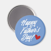 Aimant Calligraphie simple de Fête des pères heureuse | M (Recto/Verso)