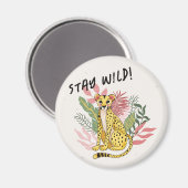 Aimant Calling All Party Animals Cheetah Birthday Favors (Recto/Verso)