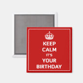 Aimant Calme c'est ton anniversaire (Recto/Verso)