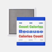 Aimant Calories du nombre de pertes de régime et de poids (Recto/Verso)