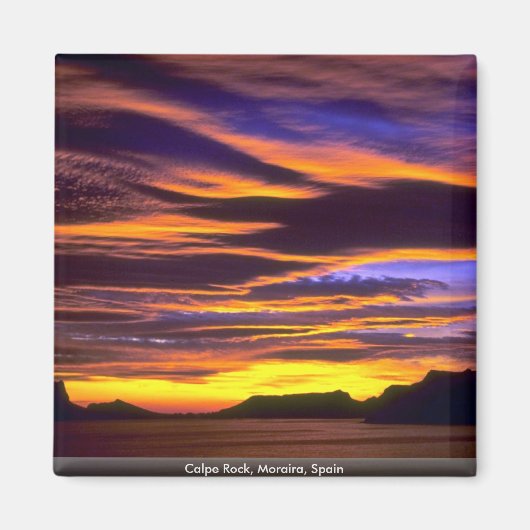 Aimant Calpe Rock, Moraira, Espagne (Devant)