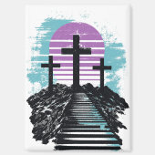 Aimant Calvaire Golgotha c'est fini Moderne chrétien (Recto)