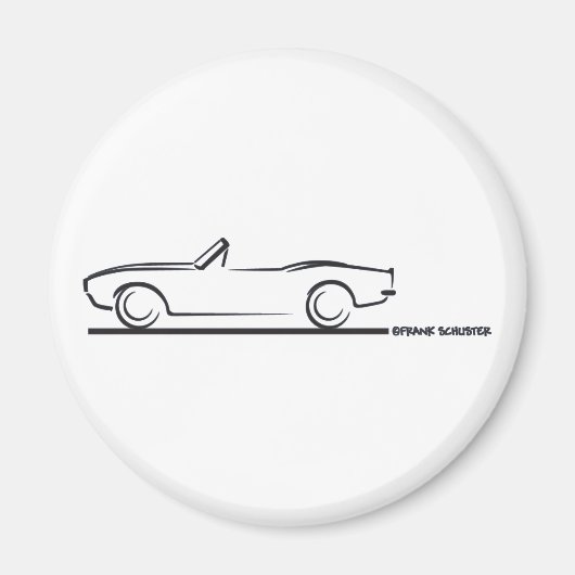 Aimant Camaro convertible BLK 1968 (Devant)