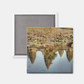 Aimant Cambodge, Angkor Wat. Reflet du temple (Recto/Verso)