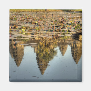 Aimant Cambodge, Angkor Wat. Reflet du temple