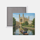 Aimant Cambridge University England Punting Travel (Recto/Verso)