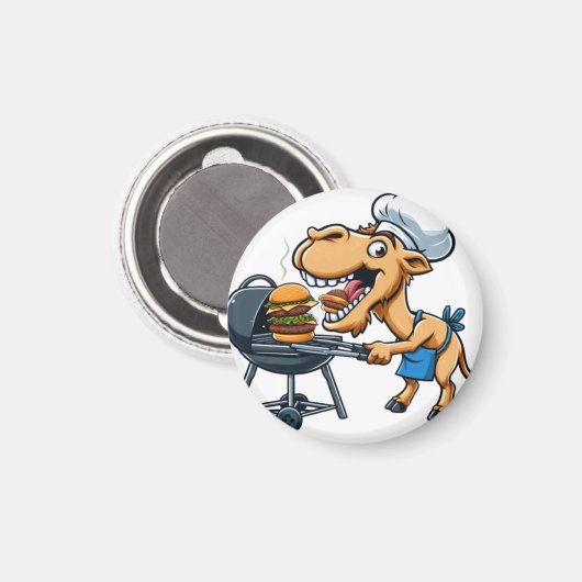 Aimant Camel eating a hamburger (Recto/Verso)