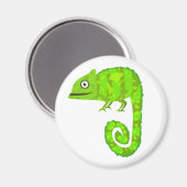 Aimant Caméléon mignon vert (Recto/Verso)