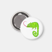 Aimant Caméléon mignon vert (Recto/Verso)