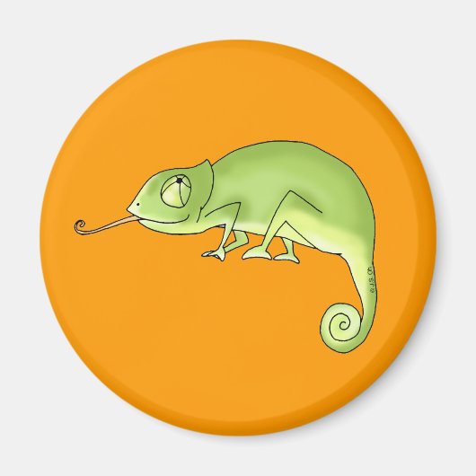 Aimant Caméléon vert (Devant)