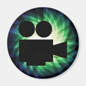 Aimant Caméra de cinéma cool; film vidéo (Devant)