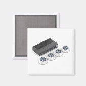 Aimant Caméras de sécurité Dome et enregistreur vidéo num (Recto/Verso)