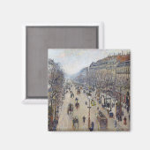Aimant Camille Pissarro - Boulevard Montmartre, matin (Recto/Verso)