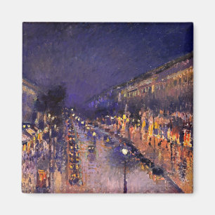 Aimant Camille Pissarro Le Boulevard Montmartre La Nuit