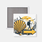 Aimant Camino de Santiago Le chemin de saint Jacques 0203 (Recto/Verso)