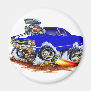Aimant Camion 1971-72 de monstre 4x4 Bleu-Blanc d'EL