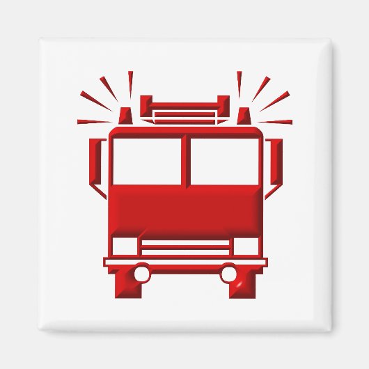 Aimant Camion à feu rouge (Devant)