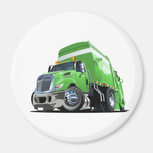 Aimant Camion à ordures de dessin (Devant)