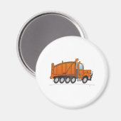 Aimant Camion à vidange lourd Orange (Recto/Verso)