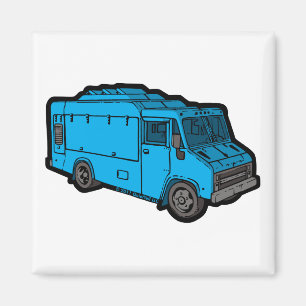 Aimant Camion alimentaire : de base (bleu)
