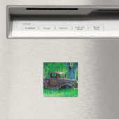 Aimant Camion antique rouillé dans un pré (In Situ (Lave-vaisselle))