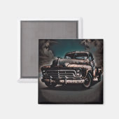 Aimant Camion Antique - Un classique intemporel (Recto/Verso)
