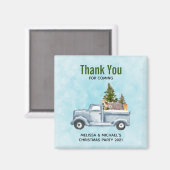 Aimant Camion avec Pine Trees & Animaux de forêt Noël (Recto/Verso)