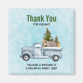 Aimant Camion avec Pine Trees & Animaux de forêt Noël (Devant)