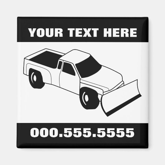 Aimant camion de charrue à neige (Devant)