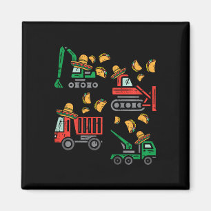 Aimant Camion de construction pour enfants Bulldozer Cinc