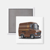 Aimant Camion de livraison de dessin (Recto/Verso)