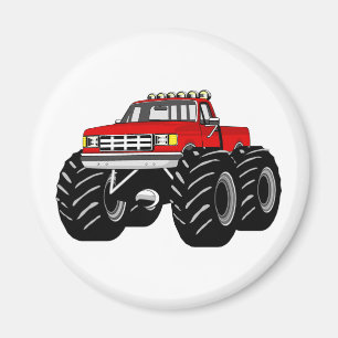 AIMANT CAMION DE MONSTRE ROUGE