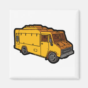 Aimant Camion de nourriture : De base (jaune)