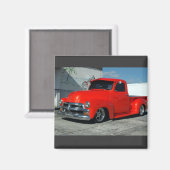 Aimant Camion de ramassage customisé rouge (Recto/Verso)