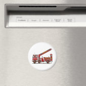 Aimant Camion d'incendie à crochet et à échelle (In Situ (Lave-vaisselle))