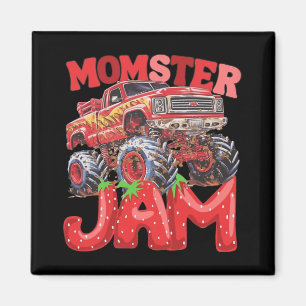 Aimant Camion Jam Maman Momster Garçon Mama Anniversaire 