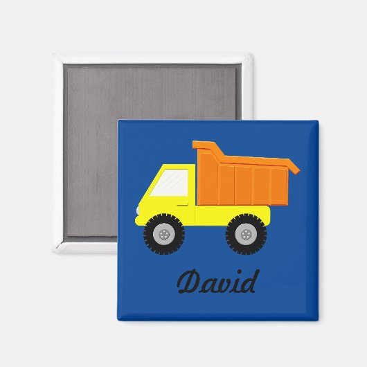 Aimant Camion Jaune (Recto/Verso)