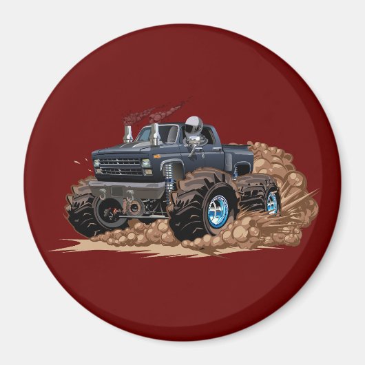 Aimant Camion monstre de dessin animé (Devant)