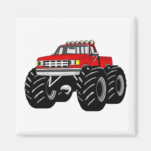 AIMANT CAMION MONSTRE ROUGE (Devant)