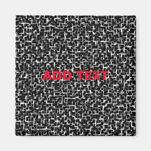 Aimant Camion numérique noir blanc Motif rouge