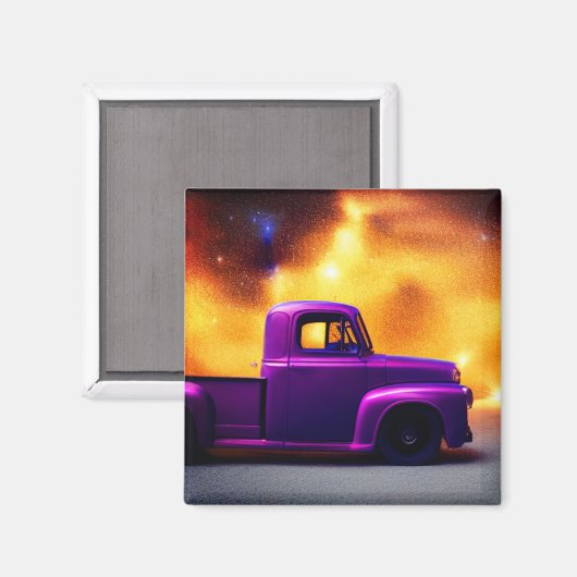 Aimant Camion pourpre (Recto/Verso)