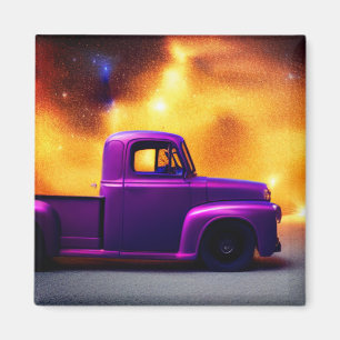 Aimant Camion pourpre