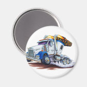 Aimant Camion semi-remorque avec sleepercab (Recto/Verso)