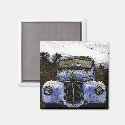 Aimant Camion vintage (Recto/Verso)