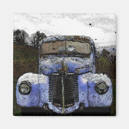 Aimant Camion vintage (Devant)