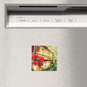 Aimant Camion Vintage rustique (In Situ (Lave-vaisselle))