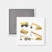 Aimant Camions de construction (Recto/Verso)