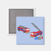 Aimant Camions pompiers rouges (Recto/Verso)
