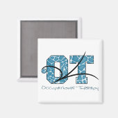 Aimant Camo bleu avec défilement (Recto/Verso)