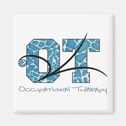 Aimant Camo bleu avec défilement (Devant)